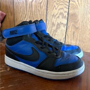 Nike Kids Royal Blue and Black High-Top Sneakers